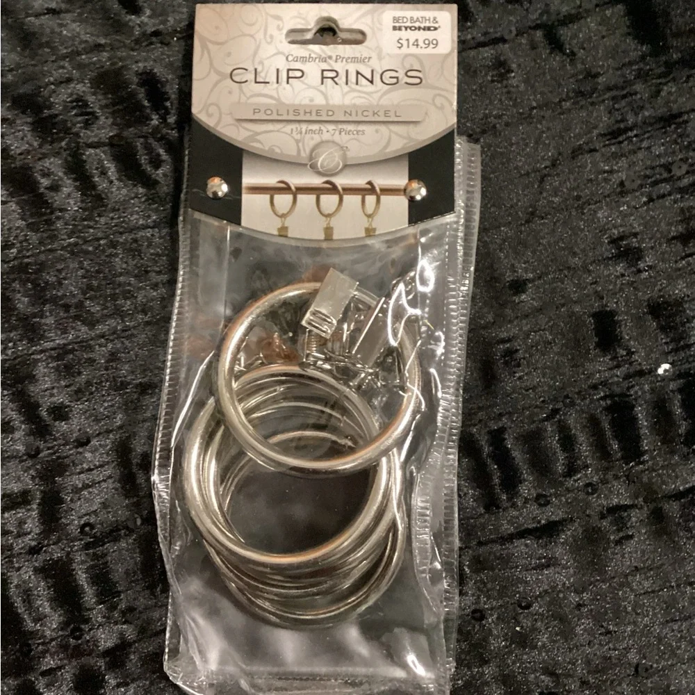 Polished Nickel Shower Curtain Clip Rings